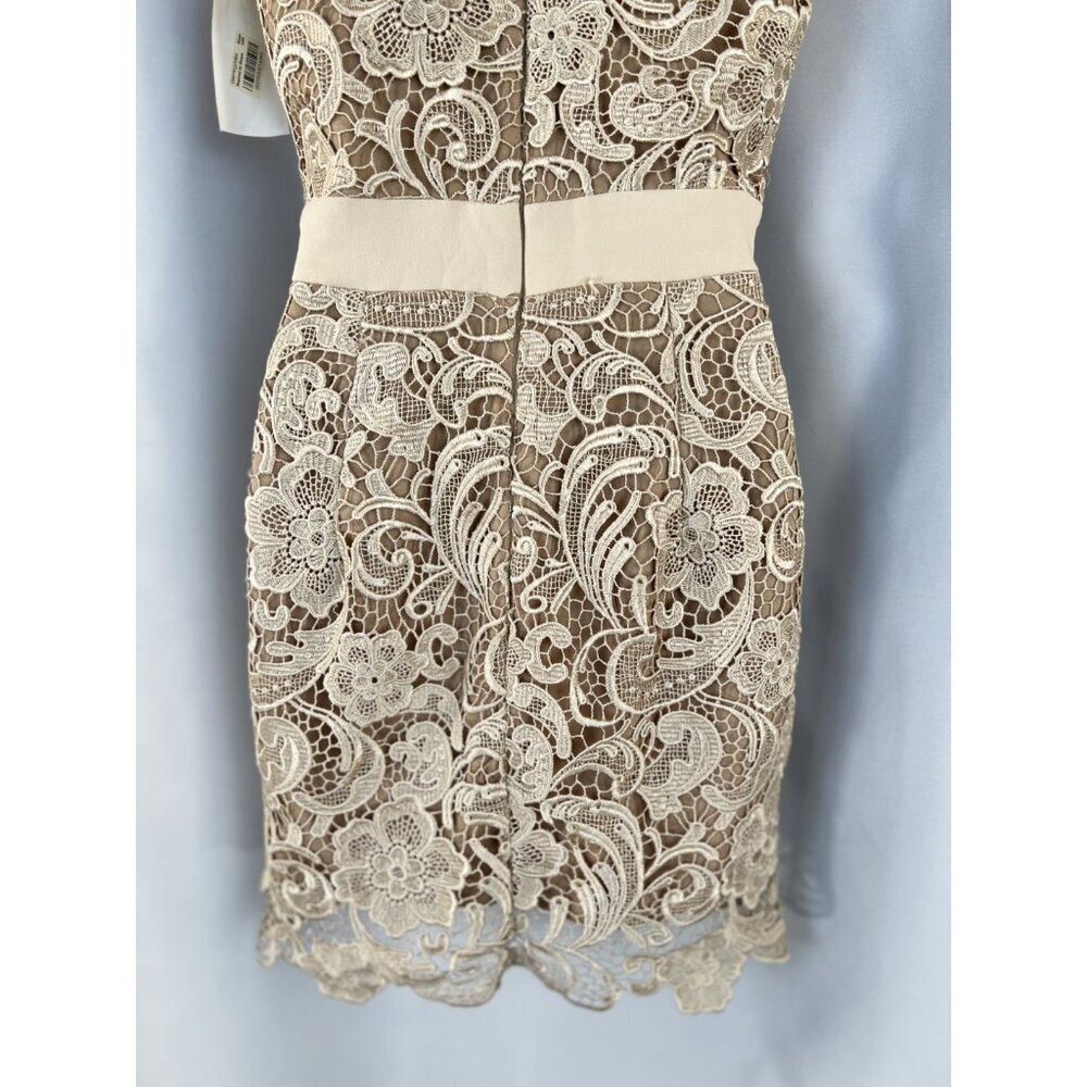 NWT Dress the Population Ava Nude Lace Dress $208 - Picture 10 of 15